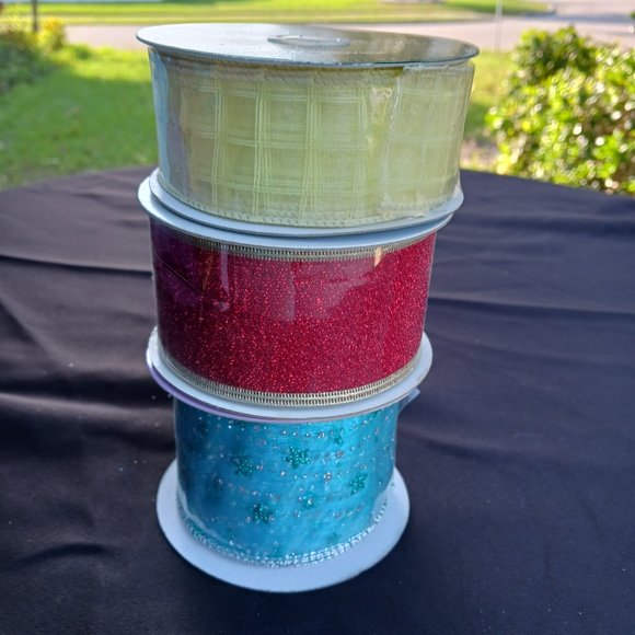 3 Rolls of Specialty Ribbon New - Picture 3 of 4